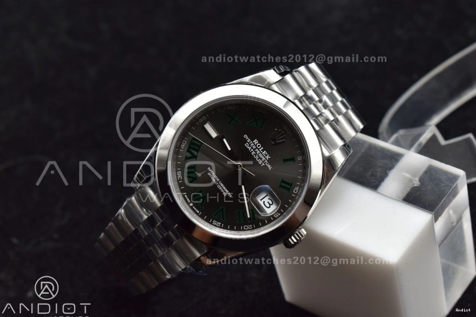DateJust 904L Bracelet SS 1:1 Green Gray Roman 126334 on Edition Steel Best Dial VSF VS3235 41 Jubilee 0419